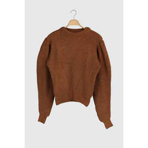 Trendyol Brown Balloon Sleeve Knitwear Sweater