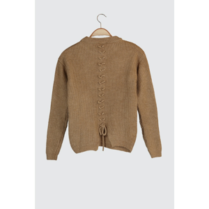 Trendyol Camel Binding Detailed Knitwear Sweater