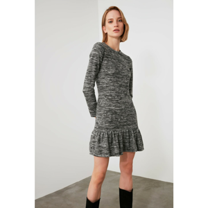 Trendyol Knitted Dress with Black Flywheel