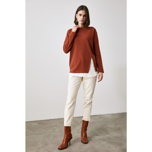 Trendyol Cinnamon Bicycle Collar Knitted Blouse