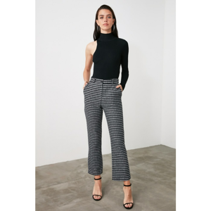 Trendyol Anthracite Checkered Trousers