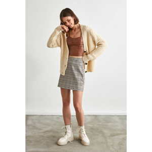 Trendyol Grey Plaid Skirt