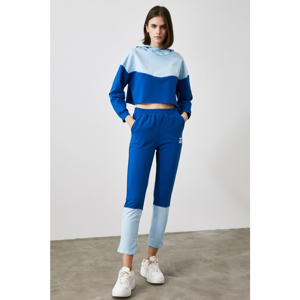 Trendyol Blue Embroidered Straight Knitted Tracksuit bottom