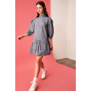 Trendyol Navy Pocket Detailed Dress