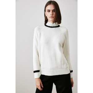 Trendyol Ekru Upright Collar Knitwear Sweater