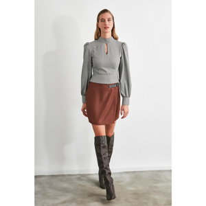 Trendyol Camel Buckle Detailed Skirt