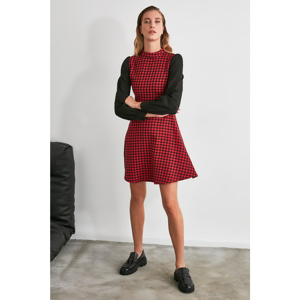 Trendyol Red Checkered Dress