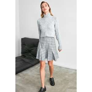 Trendyol Grey Button Skirt