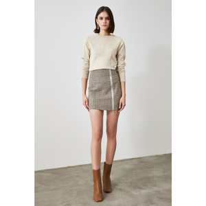 Trendyol Grey Zip Skirt