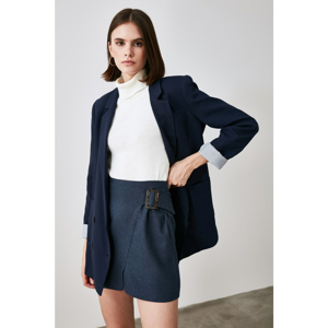 Trendyol Navy BeltEd Skirt