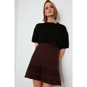 Trendyol Burgundy Flywheel Skirt