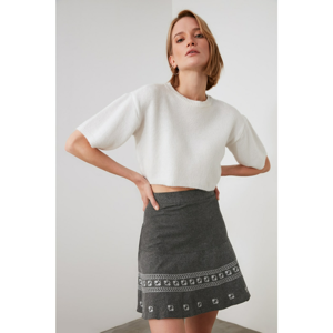 Trendyol Anthracite Flywheel Skirt