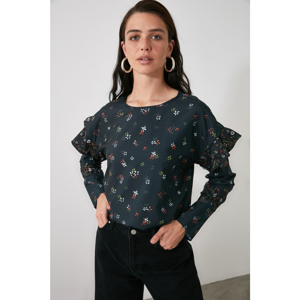 Trendyol Black V-Neck Blouse