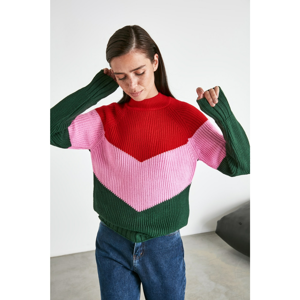 Trendyol Red Upright Collar Knitwear Sweater