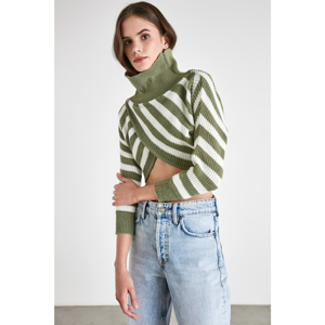 Trendyol Mint Carmen Collar Knitwear Sweater