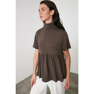 Trendyol Smoked Upright Collar Knitted Blouse