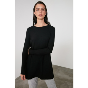 Trendyol Black Bicycle Collar Knitted Dress