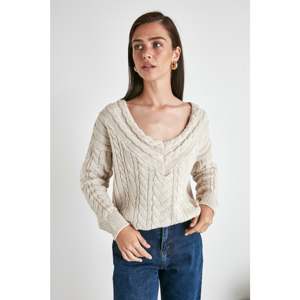 Trendyol Stone Knit Detailed Knitwear Sweater