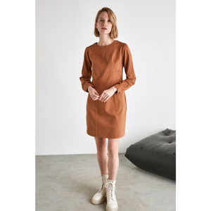 Trendyol Camel Pocket Detailed Dress