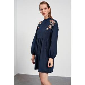 Trendyol Navy Embroidered Dress