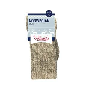 Bellinda 
NORWEGIAN STYLE SOCKS - Pánske zimné ponožky nórskeho typu - béžová