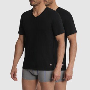 T-SHIRT CHAMPION V-NECK 2x - Champion Cotton T-shirt 2 - black