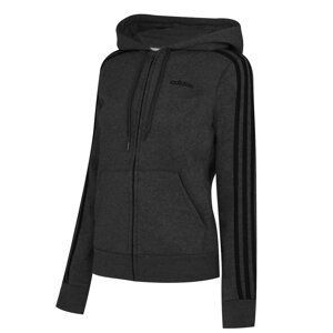 Adidas 3 Stripe Zip Fleece Track Hoodie Ladies