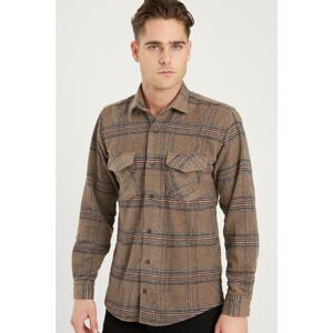 G697 DEWBERRY MEN'S SHIRT-COFFEE