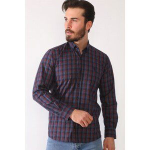 G703 DEWBERRY MEN'S SHIRT-NAVY-BURGUNDY