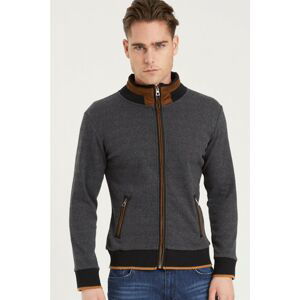 1021 DEWBERRY MEN'S SWEATSHIRT-DIAGONAL ANTHRACITE