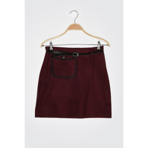 Trendyol Bordeaux Pocket Detailed Skirt