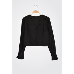 Trendyol Anthracite Button Detailed Blouse