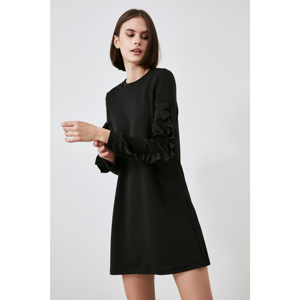 Trendyol Black Ruffle Knitted Dress