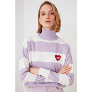Trendyol Lila Embroidered Knitwear Sweater