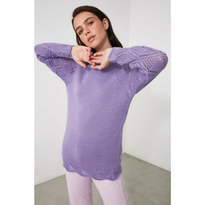 Trendyol Lila KnitTed Detailed Knitwear Sweater