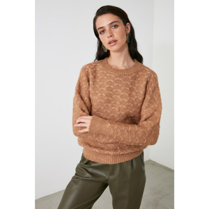 Trendyol Camel KnitTed Detailed Knitwear Sweater