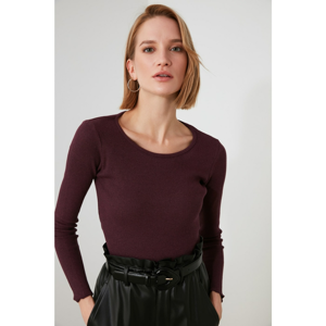 Trendyol Mürdüm Wick knitted Blouse