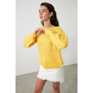 Trendyol Yellow Knitted Knitwear Sweater