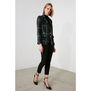 Trendyol Black Plaid Jacket