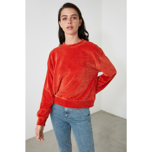 Trendyol Cinnamon Basic Knitted Sweatshirt