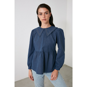 Trendyol Indigo Collar Detailed Blouse