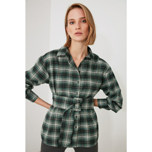 Trendyol Green Binding Detailed Shirt