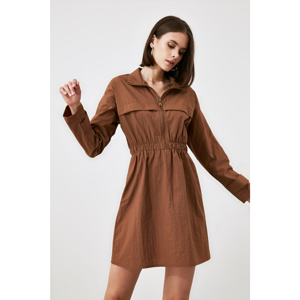 Trendyol Camel Zip Dress