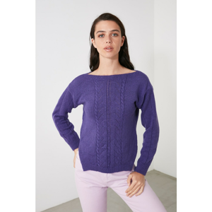 Trendyol Purple Knitted Knitwear Sweater