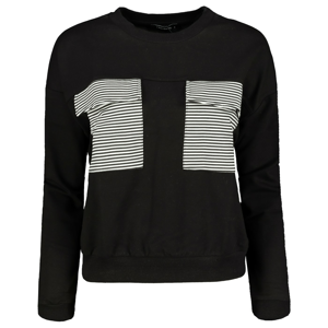 Trendyol Black Pocket Detailed Knitted Sweatshirt