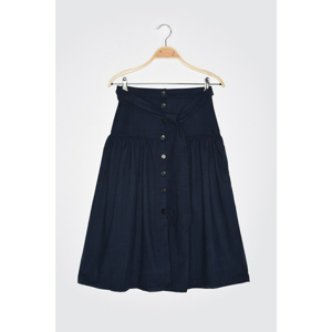 Trendyol Navy Button Skirt