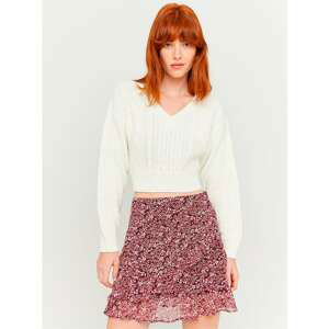 Tally WEiJL burgundy Polka Dot Skirt