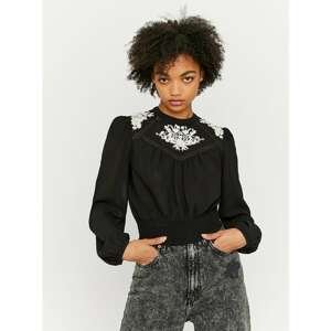 Black blouse with embroidery TALLY WEiJL