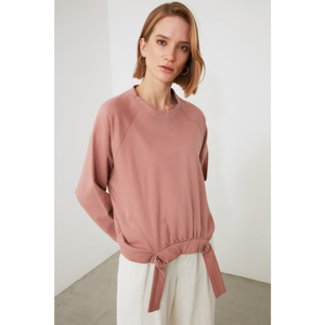 Trendyol Mink Waist Detailed Knitted Sweatshirt
