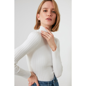 Trendyol Ekru Half Turtleneck Knitwear Sweater